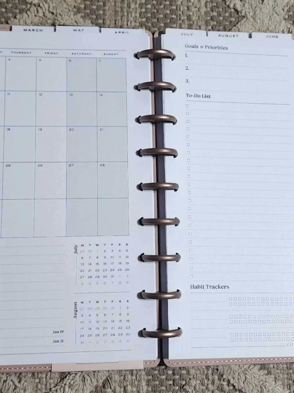 Citrine Planner NWT Blush color Classic size